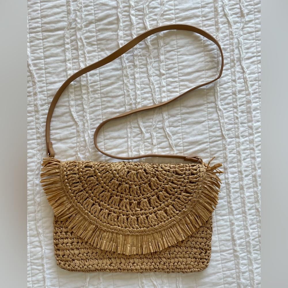 Raffia shoulder bag